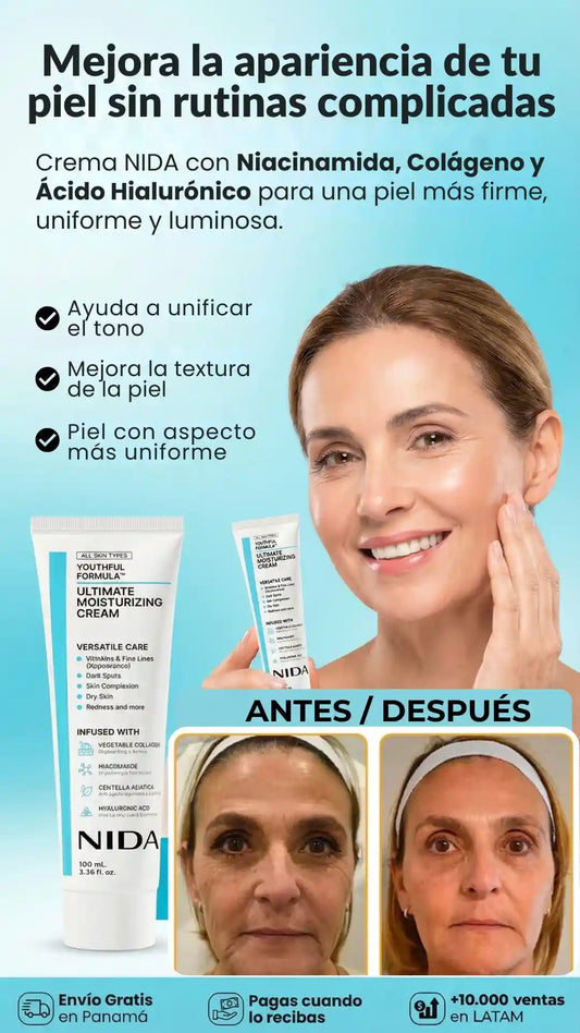 CREMA NIDA: Piel más firme y luminosa en pocas semanas